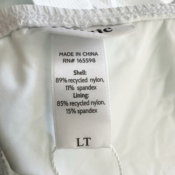 Andie The Tulum One Piece Rib White Swimsuit Size LT - Picture 5 of 10